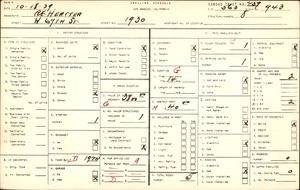 WPA household census for 1930 W 67TH ST, Los Angeles County