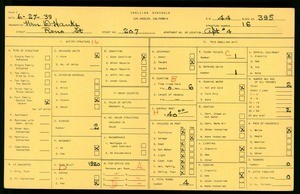 WPA household census for 207 RENO ST, Los Angeles