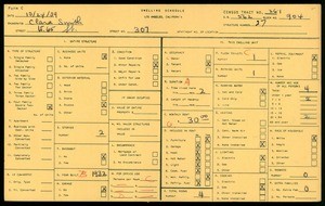 WPA household census for 311 WEST 65TH STREET, Los Angeles County