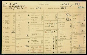 WPA household census for 237 S FLOWER, Los Angeles