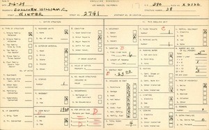 WPA household census for 2741 WINTER, Los Angeles