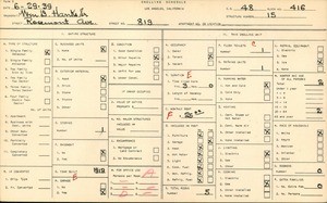 WPA household census for 819 ROSEMONT AVE, Los Angeles