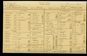 WPA household census for 444 N FREMONT, Los Angeles