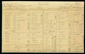 WPA household census for 130 S FLOWER, Los Angeles