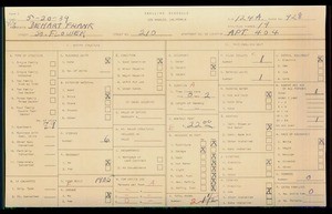 WPA household census for 210 S FLOWER ST, Los Angeles