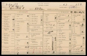 WPA household census for 932 1/2 BARTLETT ST, Los Angeles