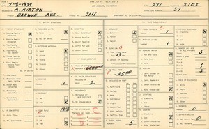 WPA household census for 3111 DARWIN AVE, Los Angeles