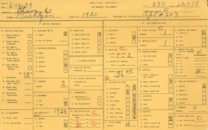 WPA household census for 1920 MICHIGAN, Los Angeles