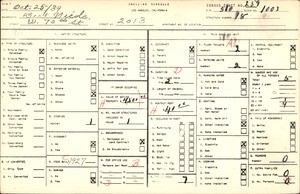 WPA household census for 2013 W 70TH ST, Los Angeles County