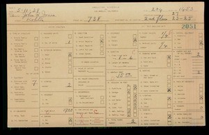 WPA household census for 738 KOHLER, Los Angeles