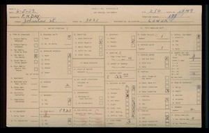WPA household census for 3021 JOHNSTON STREET, Los Angeles