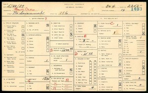WPA household census for 116 NO SAVANNAH, Los Angeles