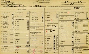 WPA household census for 1846 MORTON, Los Angeles
