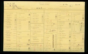 WPA household census for 2123 N MAIN ST, Los Angeles
