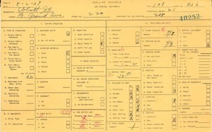 WPA household census for 220 N GRAND, Los Angeles
