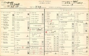 WPA household census for 1929 WEST 85TH STREET, Los Angeles County