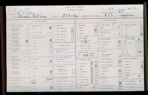 WPA household census for 833 N BUNKER HILL, Los Angeles