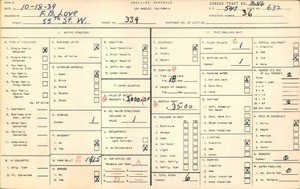 WPA household census for 339 WEST 55TH STREET, Los Angeles County