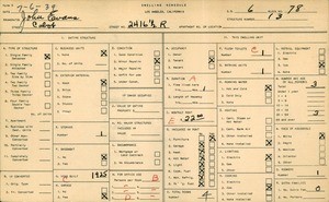 WPA household census for 2416 1/2 CABOT, Los Angeles