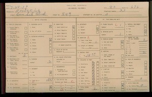 WPA household census for 849 W SUNSET BLVD, Los Angeles