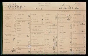 WPA household census for 512 W 2ND STREET, Los Angeles