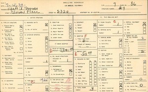 WPA household census for 2320 GLOVER PLACE, Los Angeles