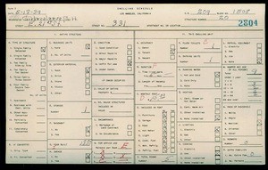 WPA household census for 331 E 21ST, Los Angeles