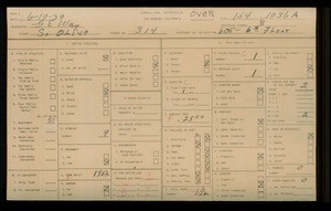 WPA household census for 314 S OLIVE, Los Angeles