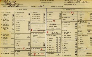 WPA household census for 1207 W 58TH, Los Angeles