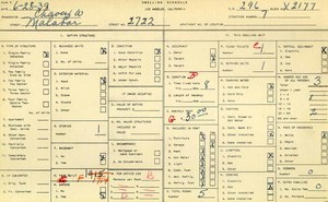 WPA household census for 2722 MALABAR, Los Angeles