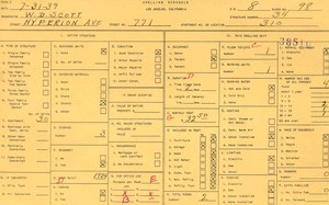 WPA household census for 771 HYPERION, Los Angeles