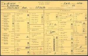 WPA household census for 2536 1/2 EASTLAKE AVE, Los Angeles