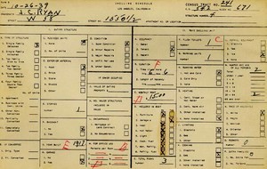 WPA household census for 1550 W 58TH, Los Angeles