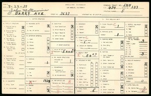 WPA household census for 3637 BARRY AVE, Los Angeles County