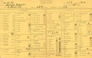 WPA household census for 624 S BIXEL ST, Los Angeles