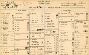 WPA household census for 2416 CABOT, Los Angeles