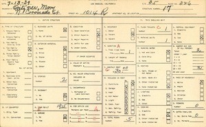 WPA household census for 1014R NORTH CARONADO STREET, Los Angeles