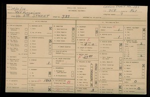 WPA household census for 737 W 5TH STREET, Los Angeles County