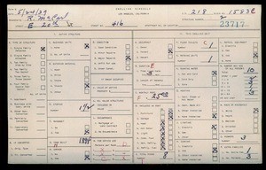 WPA household census for 416 E 20TH, Los Angeles
