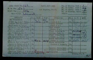 WPA block face card for household census of 77th, 78th Streets, in Los Angeles County