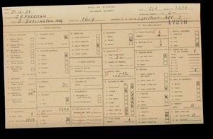 WPA household census for 1619 S BURLINGTON, Los Angeles