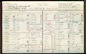 WPA household census for 4022 HALLDALE AVENUE, Los Angeles County