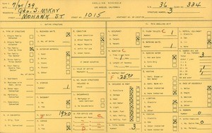 WPA household census for 1015 MOHAWK STREET, Los Angeles