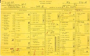 WPA household census for 749 N CASTELAR, Los Angeles
