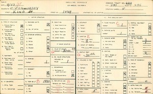 WPA household census for 1029 KING STREET, Los Angeles County