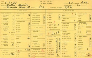 WPA household census for 810 BONNIE BRAE STREET, Los Angeles