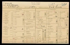 WPA household census for 113 E 1ST, Los Angeles