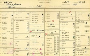 WPA household census for 635 SPENCE, Los Angeles