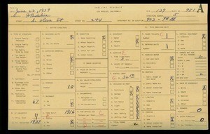 WPA household census for 244 S OLIVE STREET, Los Angeles
