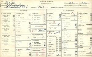 WPA household census for 1421 N OCCIDENTAL BLVD, Los Angeles